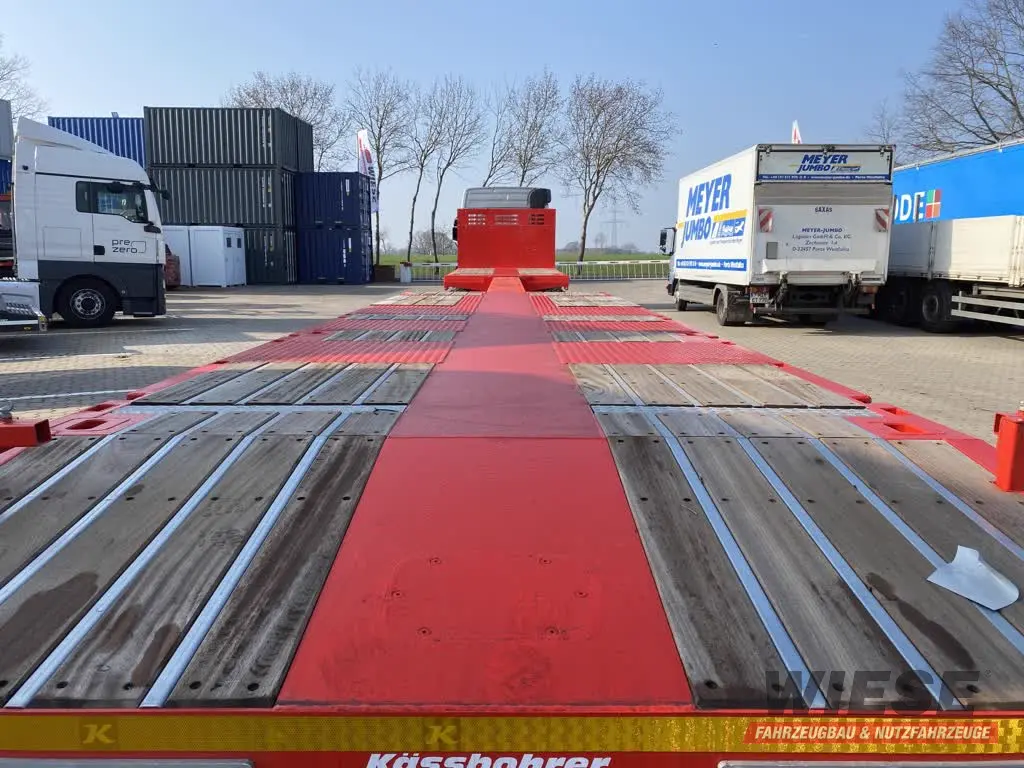 Kässbohrer Ausziehbarer Tele Mega Plattformauflieger von Wiese Trailer Rent in Petershagen mieten ab 1420.00€